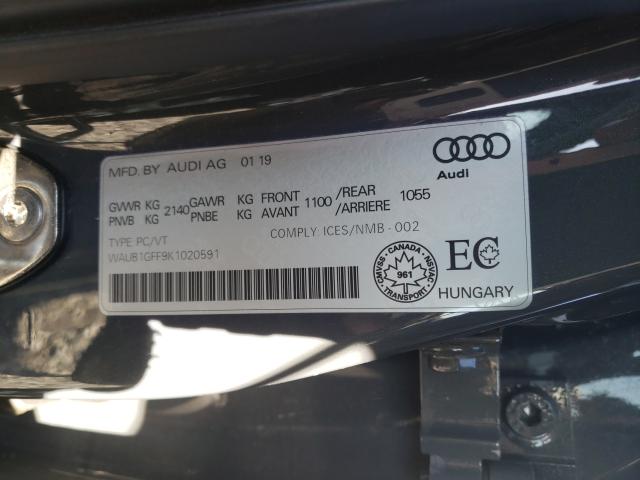 Photo 9 VIN: WAUB1GFF9K1020591 - AUDI S3 PREMIUM 