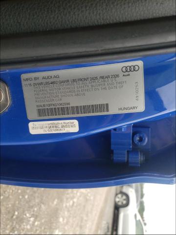 Photo 9 VIN: WAUB1GFFXG1062596 - AUDI S3 PREMIUM 