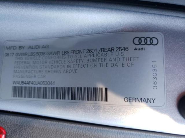 Photo 9 VIN: WAUB4AF40JA053044 - AUDI S4 PREMIUM 