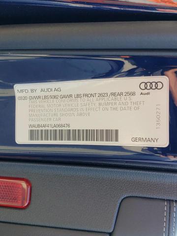 Photo 11 VIN: WAUB4AF41LA068476 - AUDI S4 PREMIUM 