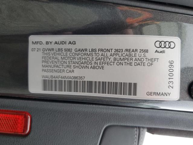 Photo 11 VIN: WAUB4AF44MA086357 - AUDI S4 PREMIUM 