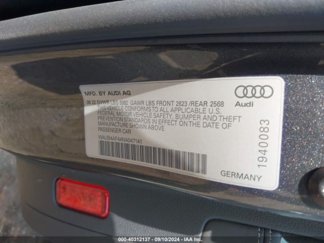 Photo 8 VIN: WAUB4AF44NA047141 - AUDI S4 