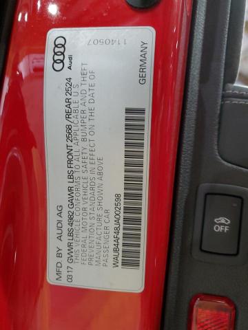 Photo 12 VIN: WAUB4AF48JA002598 - AUDI S4 PREMIUM 