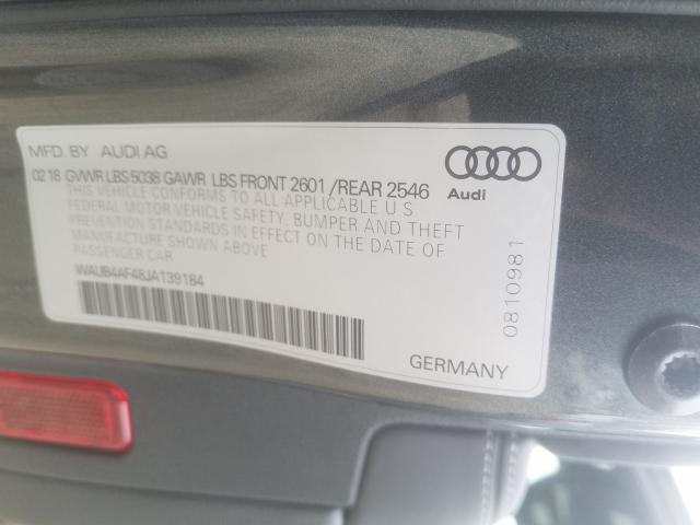 Photo 9 VIN: WAUB4AF48JA139184 - AUDI S4 PREMIUM 