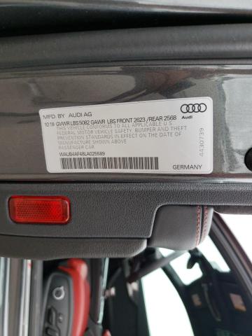 Photo 9 VIN: WAUB4AF48LA025589 - AUDI S4 PREMIUM 