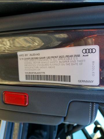 Photo 12 VIN: WAUB4AF4XLA037775 - AUDI S4 PREMIUM 