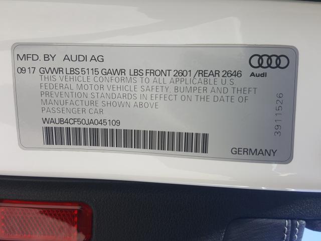 Photo 9 VIN: WAUB4CF50JA045109 - AUDI S5 