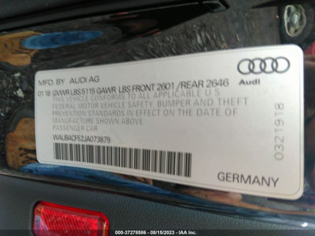 Photo 8 VIN: WAUB4CF52JA073879 - AUDI S5 