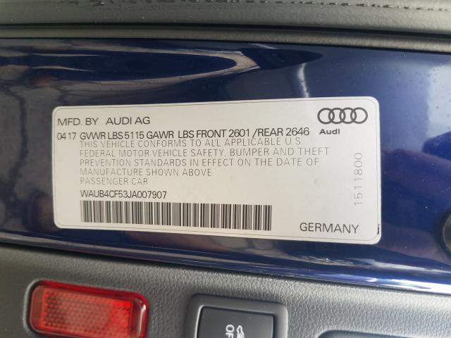 Photo 9 VIN: WAUB4CF53JA007907 - AUDI S5 PREMIUM 