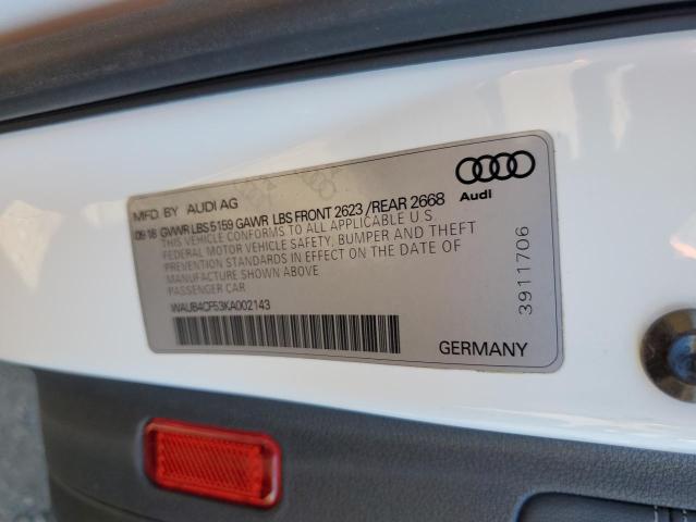 Photo 9 VIN: WAUB4CF53KA002143 - AUDI S5 PREMIUM 