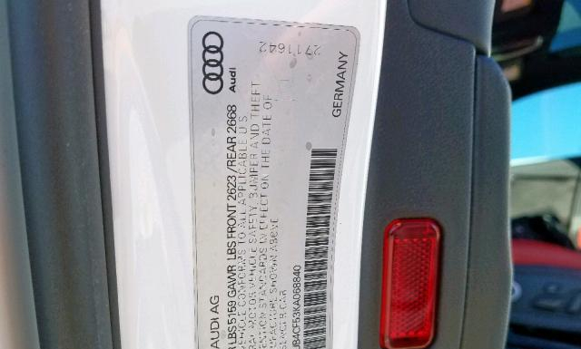 Photo 9 VIN: WAUB4CF53KA068840 - AUDI S5 