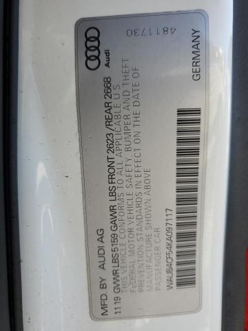 Photo 12 VIN: WAUB4CF54KA097117 - AUDI S5 PREMIUM 