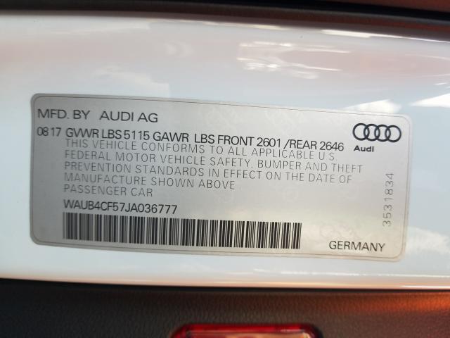 Photo 9 VIN: WAUB4CF57JA036777 - AUDI S5 PREMIUM 