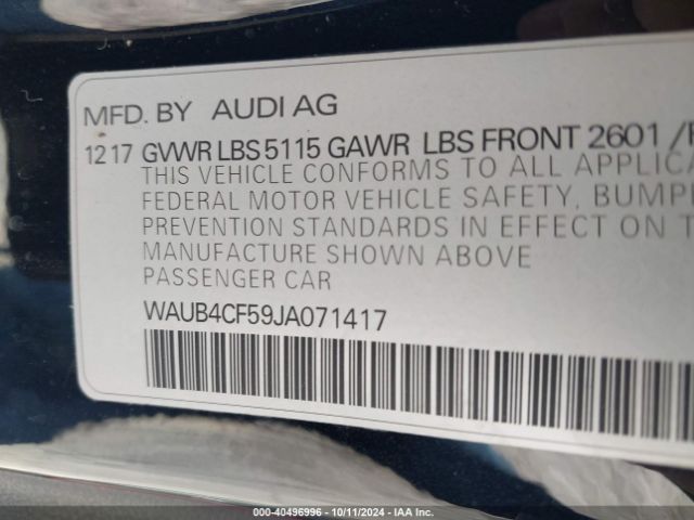 Photo 8 VIN: WAUB4CF59JA071417 - AUDI S5 