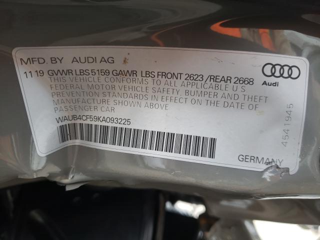 Photo 9 VIN: WAUB4CF59KA093225 - AUDI S5 PREMIUM 