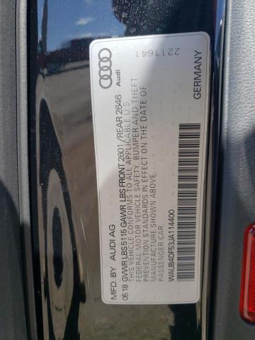 Photo 11 VIN: WAUB4DF53JA114400 - AUDI S5 SPORTBACK 