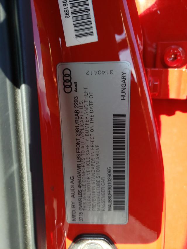 Photo 9 VIN: WAUB8GFF3G1026065 - AUDI A3 PREMIUM 