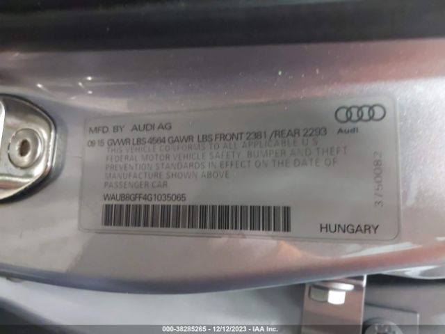 Photo 8 VIN: WAUB8GFF4G1035065 - AUDI A3 