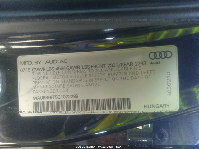 Photo 8 VIN: WAUB8GFF5G1022289 - AUDI A3 