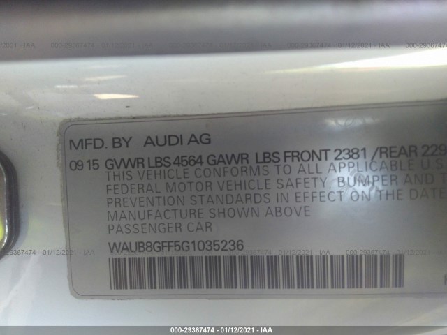 Photo 8 VIN: WAUB8GFF5G1035236 - AUDI A3 