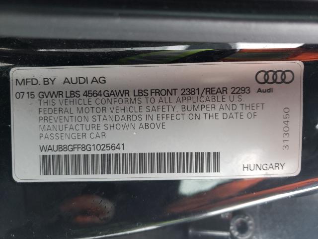 Photo 9 VIN: WAUB8GFF8G1025641 - AUDI A3 PREMIUM 