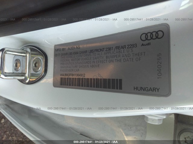 Photo 8 VIN: WAUB8GFF8H1064912 - AUDI A3 SEDAN 