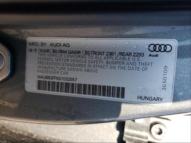 Photo 9 VIN: WAUB8GFFXG1032557 - AUDI A3 PREMIUM 