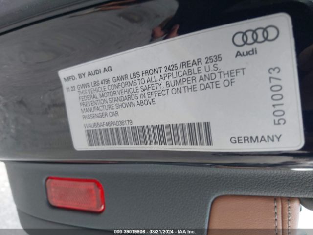 Photo 8 VIN: WAUBBAF46PA036179 - AUDI A4 