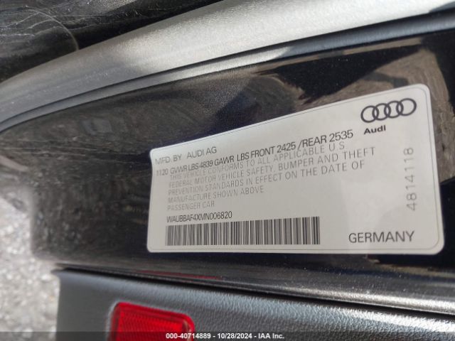 Photo 8 VIN: WAUBBAF4XMN006820 - AUDI A4 