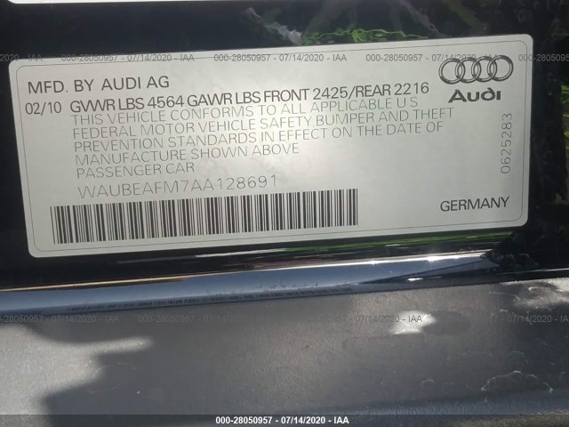 Photo 8 VIN: WAUBEAFM7AA128691 - AUDI A3 