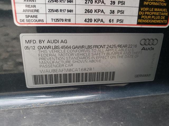 Photo 11 VIN: WAUBEAFM8CA168281 - AUDI A3 PREMIUM 