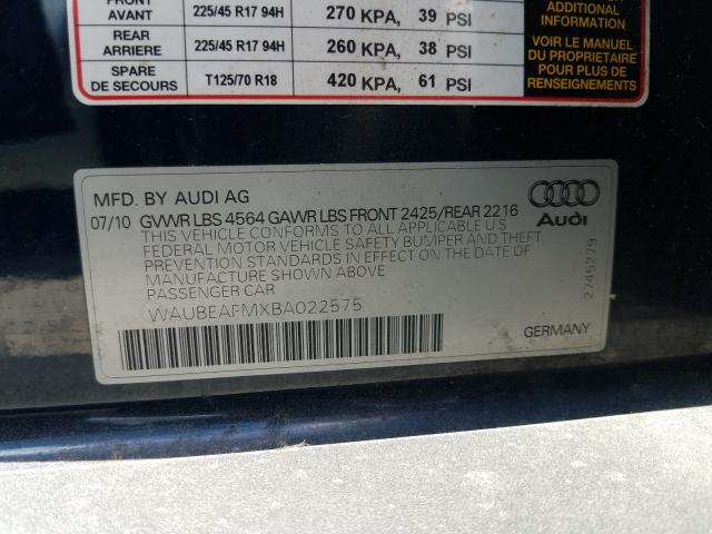 Photo 9 VIN: WAUBEAFMXBA022575 - AUDI A3 PREMIUM 