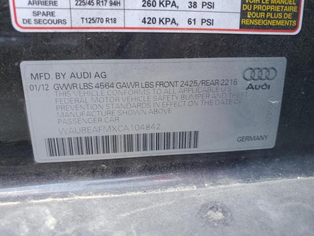 Photo 11 VIN: WAUBEAFMXCA104842 - AUDI A3 