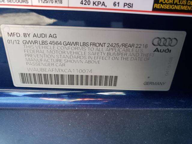 Photo 9 VIN: WAUBEAFMXCA110074 - AUDI A3 PREMIUM 