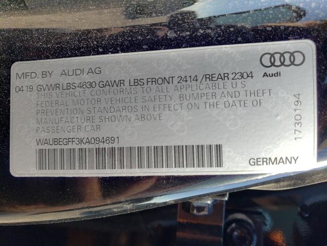 Photo 11 VIN: WAUBEGFF3KA094691 - AUDI A3 PREMIUM 