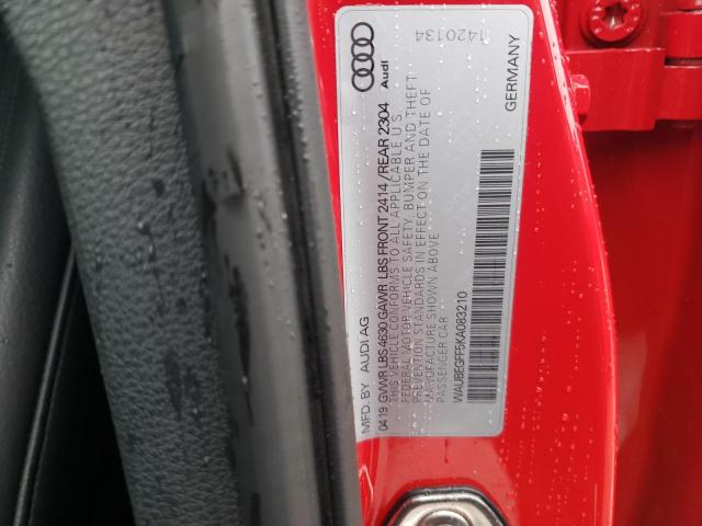 Photo 11 VIN: WAUBEGFF5KA083210 - AUDI A3 PREMIUM 