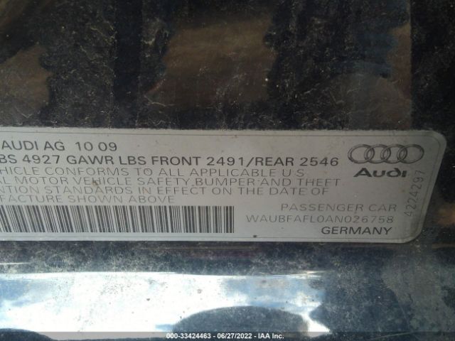 Photo 8 VIN: WAUBFAFL0AN026758 - AUDI A4 