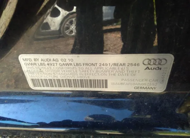 Photo 8 VIN: WAUBFAFL0AN052552 - AUDI A4 