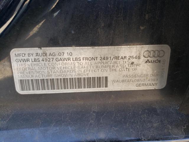 Photo 9 VIN: WAUBFAFL0BN014983 - AUDI A4 PREMIUM 