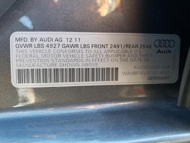 Photo 11 VIN: WAUBFAFL0CN018291 - AUDI A4 PREMIUM 