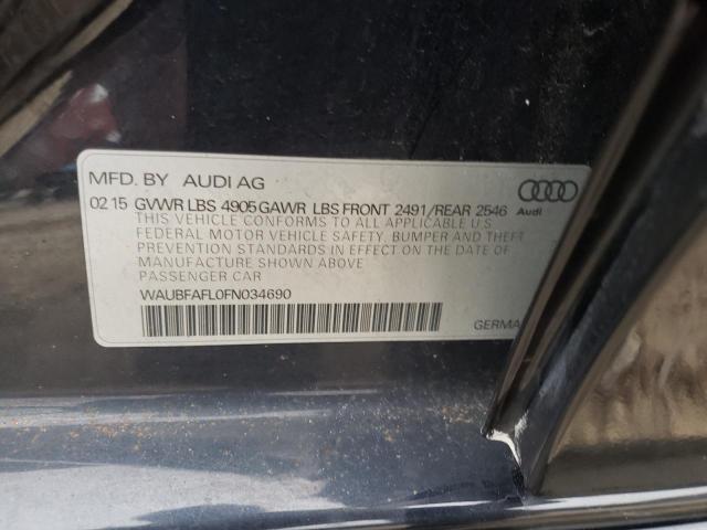 Photo 9 VIN: WAUBFAFL0FN034690 - AUDI A4 PREMIUM 