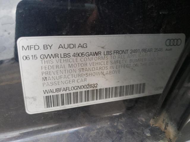 Photo 9 VIN: WAUBFAFL0GN002632 - AUDI A4 PREMIUM 