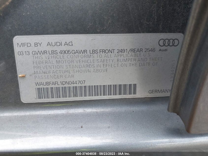 Photo 8 VIN: WAUBFAFL1DN044707 - AUDI A4 