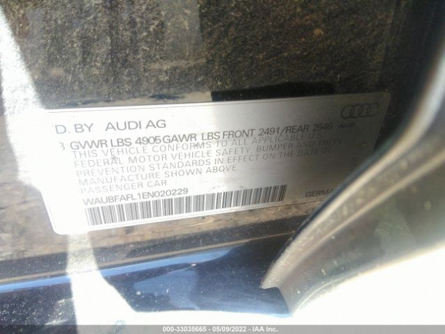 Photo 8 VIN: WAUBFAFL1EN020229 - AUDI A4 