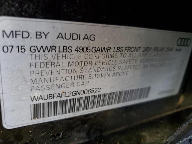 Photo 12 VIN: WAUBFAFL2GN006522 - AUDI A4 