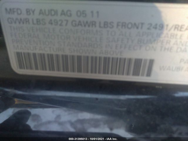 Photo 8 VIN: WAUBFAFL3BN056273 - AUDI A4 