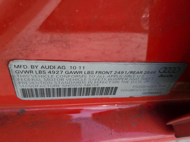 Photo 11 VIN: WAUBFAFL3CN013442 - AUDI A4 