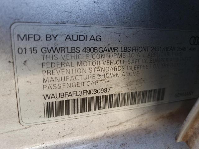 Photo 11 VIN: WAUBFAFL3FN030987 - AUDI A4 