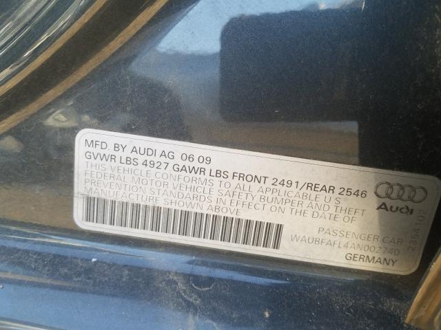 Photo 9 VIN: WAUBFAFL4AN002740 - AUDI A4 PREMIUM 