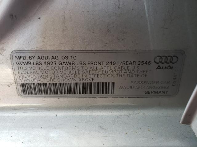 Photo 9 VIN: WAUBFAFL4AN053963 - AUDI A4 